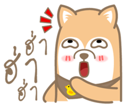 pompom dog sticker #12683523