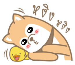 pompom dog sticker #12683528