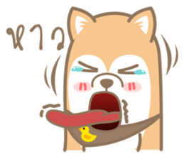 pompom dog sticker #12683533