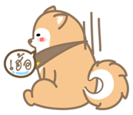 pompom dog sticker #12683547