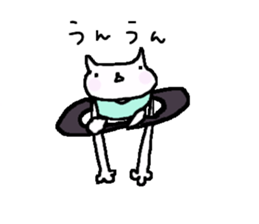Cat, master yoga sticker #12684362