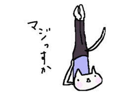 Cat, master yoga sticker #12684366