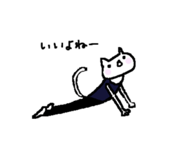 Cat, master yoga sticker #12684369