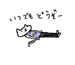 Cat, master yoga sticker #12684385