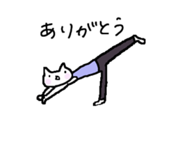 Cat, master yoga sticker #12684389
