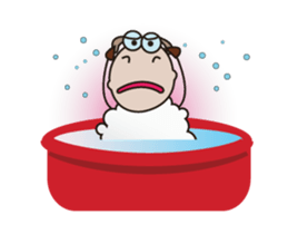 Funny and Fluffy-white Sheep Animated 3 sticker #12685458