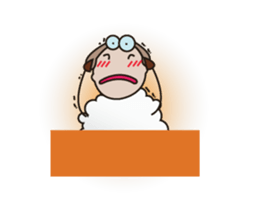 Funny and Fluffy-white Sheep Animated 3 sticker #12685463