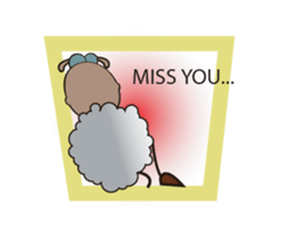 Funny and Fluffy-white Sheep Animated 3 sticker #12685466