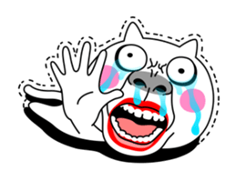 Move! Crazy Cat sticker #12685637