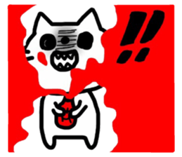 The cat which is covered with tomatoes sticker #12688917