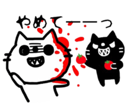 The cat which is covered with tomatoes sticker #12688920