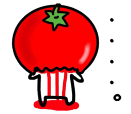 The cat which is covered with tomatoes sticker #12688923