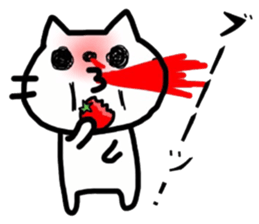 The cat which is covered with tomatoes sticker #12688933