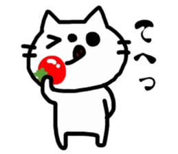 The cat which is covered with tomatoes sticker #12688934