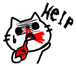 The cat which is covered with tomatoes sticker #12688945