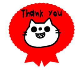 The cat which is covered with tomatoes sticker #12688948