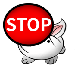 white ball rabbit family-outside sticker #12689618