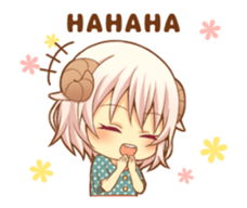Fluffy sheep girl animated sticker #12690020