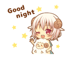 Fluffy sheep girl animated sticker #12690024