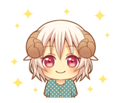 Fluffy sheep girl animated sticker #12690026