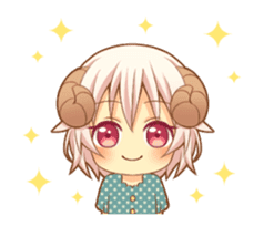 Fluffy sheep girl animated sticker #12690026