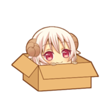 Fluffy sheep girl animated sticker #12690034