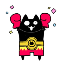 droll black cats 2 sticker #12691762