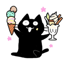droll black cats 2 sticker #12691763