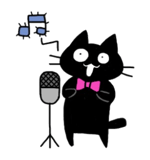 droll black cats 2 sticker #12691764