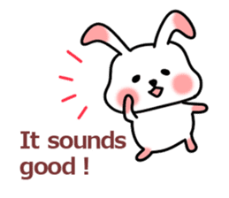 Cute rabbit to speak on your behalf sticker #12692329