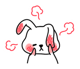 Cute rabbit to speak on your behalf sticker #12692336