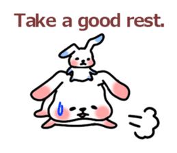 Cute rabbit to speak on your behalf sticker #12692345
