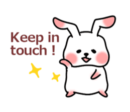 Cute rabbit to speak on your behalf sticker #12692346