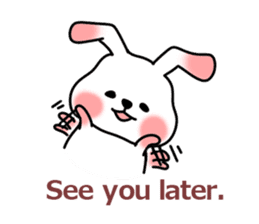 Cute rabbit to speak on your behalf sticker #12692348