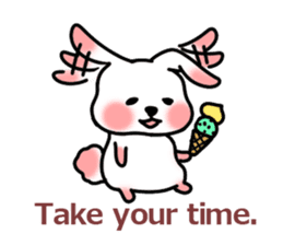 Cute rabbit to speak on your behalf sticker #12692360