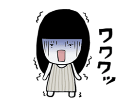 Girlfriend like a ghost "daily life" sticker #12693325