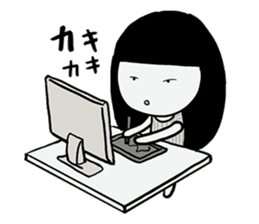 Girlfriend like a ghost "daily life" sticker #12693342