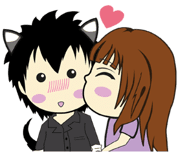 Uma & inu : in love sticker #12697016