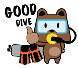 Scuba Bear sticker #12697240