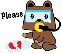 Scuba Bear sticker #12697242