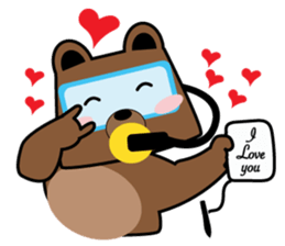 Scuba Bear sticker #12697243