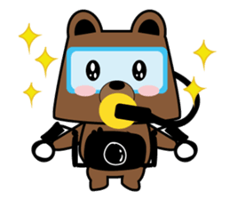 Scuba Bear sticker #12697245