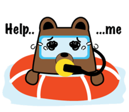 Scuba Bear sticker #12697249