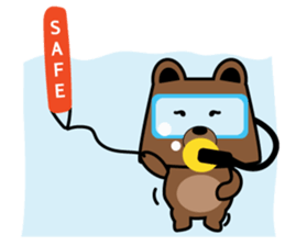 Scuba Bear sticker #12697251