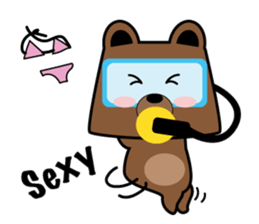 Scuba Bear sticker #12697252
