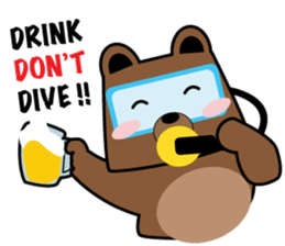 Scuba Bear sticker #12697255