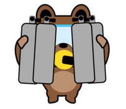Scuba Bear sticker #12697260