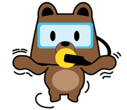 Scuba Bear sticker #12697275