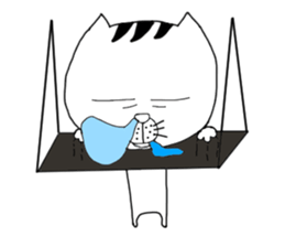 A cat from Saturn sticker #12698090