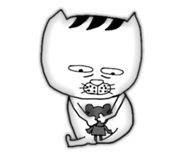 A cat from Saturn sticker #12698103